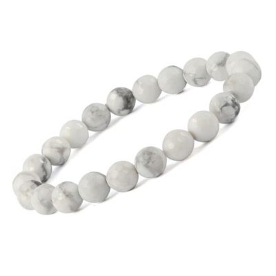 Howlite 8 mm Faceted Bracelet