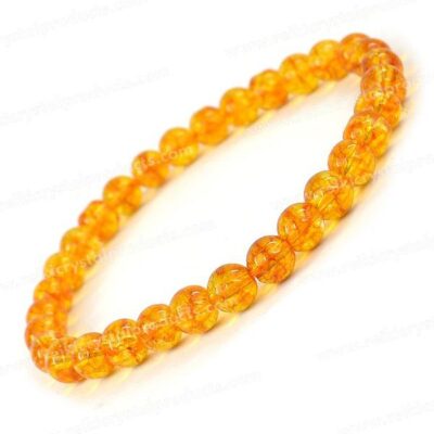 Citrine 8 mm Round Bead Bracelet